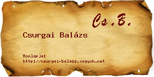 Csurgai Balázs névjegykártya