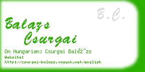 balazs csurgai business card